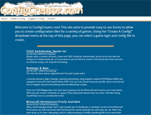 Tablet Screenshot of configcreator.com